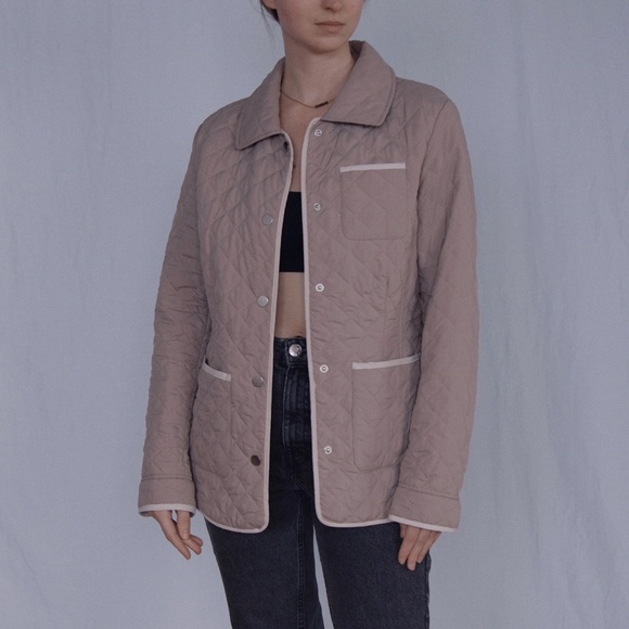 Vintage Beige Quilt Jacket coat - Picture 2 of 8